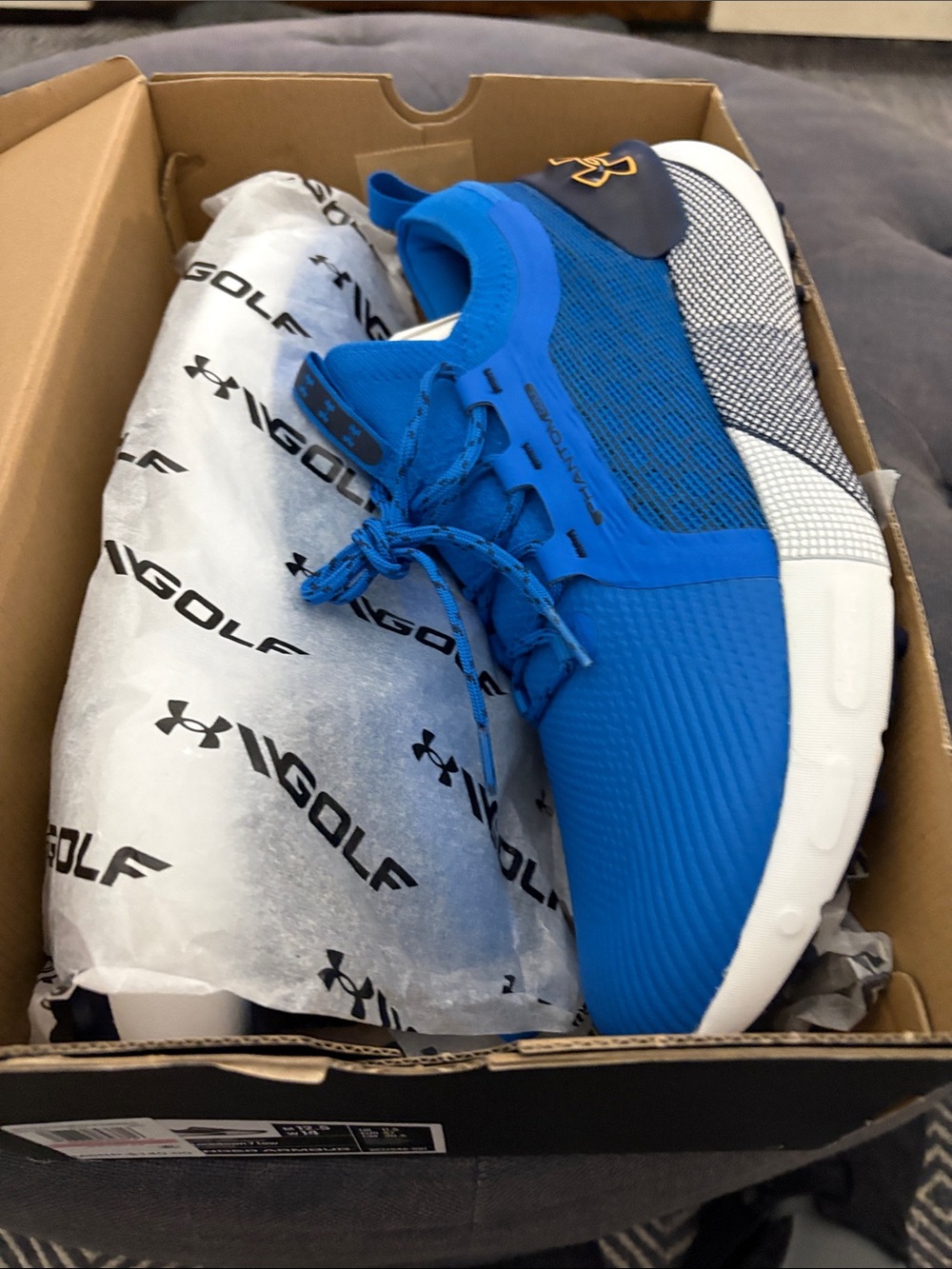 Under Armour Lockdown Men’s Royal Blue Athletic Lace-Up Golf Shoes